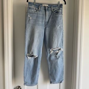 Abercrombie & Fitch Light Blue High Rise mom Jeans
